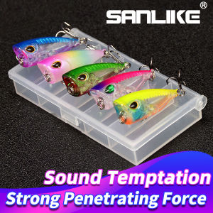 SANLIKE 5pcs Mini Wave Balu Lure Set Floating Water Wave Lying Fake Bait Small Hit Water Wave Climbing Baits