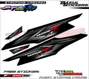 STRIPING VARIASI HONDA SUPRA FIT NEW WAVE STYLE / STICKER LIST VARIASI MOTOR SUPRA FIT NEW