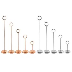 cc 4 6 8 10 12 Inch Table Number Holder Stand Place Card Holders Tabletop Menu Sign Recipe Clip Cardholder for Wedding