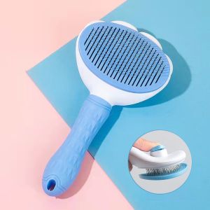 【Ready】Sisir Kucing Sisir Anjing Bulu Rontok Sisir Kucing Tombol Otomatis  Perlengkapan Kucing Peliharaan
