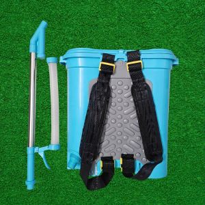 Gậy Bón Phân Hạt Dạng Thùng (25kg) Bản NÂNG CẤP Có Đệm Vai Đệm Lưng Điều Chỉnh Lượng Phân Bằng Tay Bóp