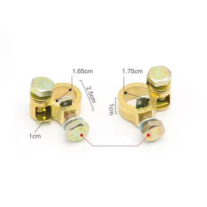 1 Pair Universal 12V Quick Release Battery Terminals For Car Clamps Positive & Negative Electrode