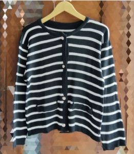 Cheesy Cardy Stripes/Jisoo Stripes Knit Cardigan/Kardigan Rajut Strip