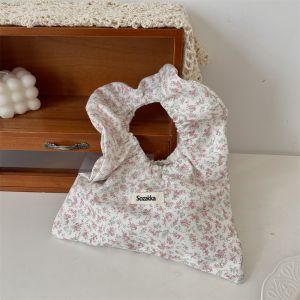 XINGG39 Ngọt ngào Túi vải hoa Hoa Ren Túi vải nhỏ Thường ngày Ví Túi đeo cổ tay Cô Gái