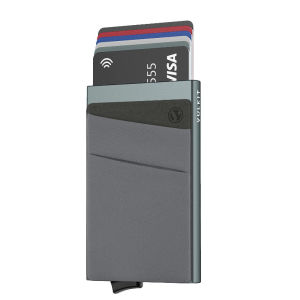 Rfid Credit Card Wallet With Elasticity Back Pouch Slim Pop Up Bank Metal Case Protector Aluminum ID Card Holder Pocket