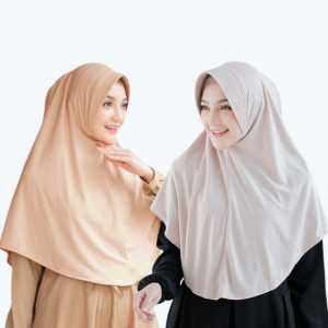 HIJAB KHIMAR HAMIDAH PET SYARI JERSEY -KERUDUNG INSTANT / hijab khimar jumbo menutup dada kerudung instant jumbo