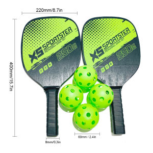 Bộ 2 pickleball Vợt Và 4 Quả Bóng Pickleball Kèm túi đựng Phụ Kiện Thể Thao Chuyên Nghiệp Bền Đẹp Chắc Tay
