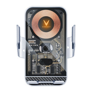 VINFAST Giá đỡ điện thoại di động trên ô tô Giá đỡ điện thoại thông minh sạc nhanh không dây 35W QA3.0 thích hợp cho điện thoại di động iPhone Samsung Universal QI Android