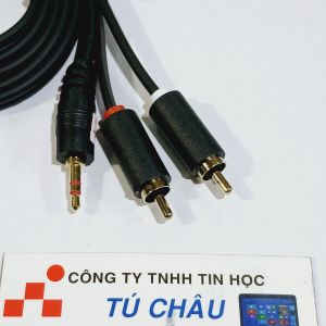 Cáp loa 1 ra 2 / Đầu 3.5 ly ra 2 AV Đực dài 1.5m - 3m - 5m (M Pard chính hãng cáp tốt )