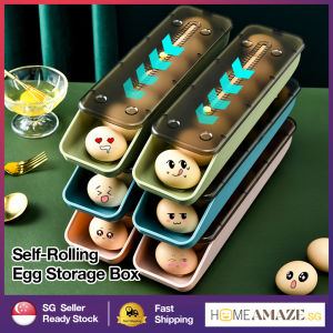 Stackable Self-slip Egg Storage Box Fridge Storage Organizer Egg Holder Egg Roll Storage Refrigerator Organizer