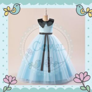 Comel Kids Princess Elegant Ball Gown Tulle Flower Girl Princess Long Dress 儿童晚装
