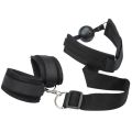 BDSM Bondage Mouth Gag Hand Restraint Ball Gag - Adult Toys for Couple 情趣口塞捆绑手铐. 
