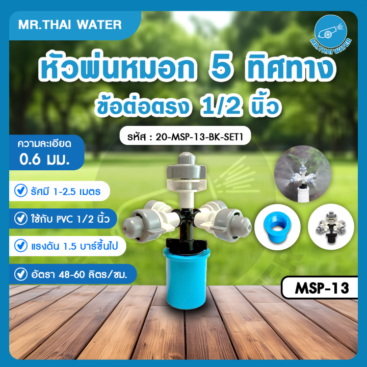 หัวพ่นหมอกมินิสปริงเกอร์ 360 องศา 1/2 นิ้ว