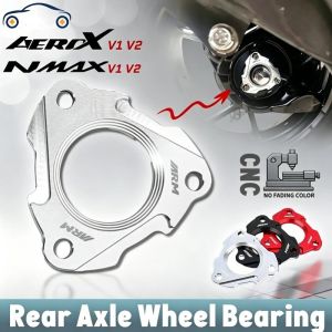 CNC Rear Axle Wheel Bearing Flange Hub Bearing Holder for NMAX AEROX V1 V2 V3 Aluminum Accessories