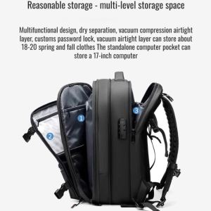 [Wet and Dry Separation] Vacuum Compression Anti-theft Large Capacity Backpack/Lightweight Portable Crossbody Shoulder Bags/【干湿分离】真空压缩防盗大容量双肩包Fast shipping