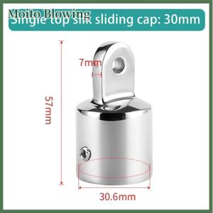 Moito 1Pc Boat Bimini Top Fitting Deck Hinge Slide Cap 19-32MM Pipe Eye End Cap External Eye End Canopy Tube Boat Accessories