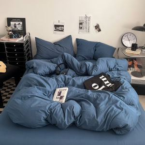 Alls Wonderland Solid Color Duvet Cover Washed Cotton Soft Quilt Cover With Zip