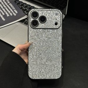 Shining Glitter Sparkling Diamond Phone Case For iPhone 17 16 15 14 13 Pro Max Camera Protection Shockproof Acrylic Hard Cover