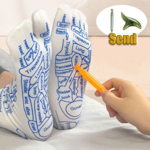EIJINGY Professional Acupressure Reflexology Socks With Massager Soft Hand Spa Reflexology Socks Fashion Acupuncture Point Self Massage Massage Socks Women And Men