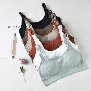 OK Bra Korean Style Comfortable Simple Elastic Vest Womens Clothing Thin Shoulder Strap Sports Bra