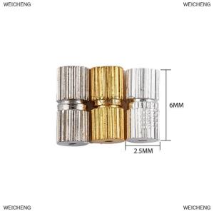 [COD] WEICHENG 50pc Rhodium Screw Clasps Necklace Bracelet Jewelry Making Connector Diy Finding