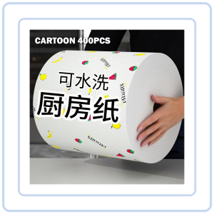 【COZYCASA】Washable Kitchen Paper Towels Grease Removal Reusable Disposable Dish Cloth Roll Absorbent