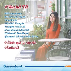 FULL 1 Bộ Vải may Áo Dài Sacombank  [ QUẦN CHẤT LIỆU :Satin trơn Cao Cấp ]