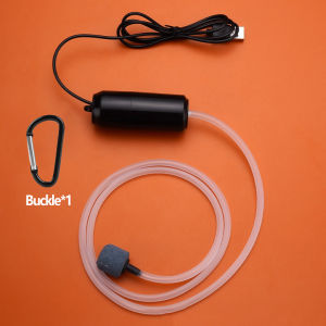 Portable USB Aquarium Oxygen Air Pump Fish Tank USB Mini Silent Air Compressor Aerator with Hose and Airstone