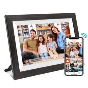 10.1 Inch Wifi Cloud Digital Photo Frame Ios Android APP Remote Digital Photo Frame Wooden Digital Frame Upload and save a showcase to share your life