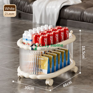 Rolling Storage Organizer Multi-Layer Space-Saver Storage Rack Trolley Cart Storage