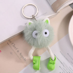 Gantungan Tas Kunci Boneka Bulu Long Leg Bag Keychain Elf Gantungan Kunci Boneka Bola HHG