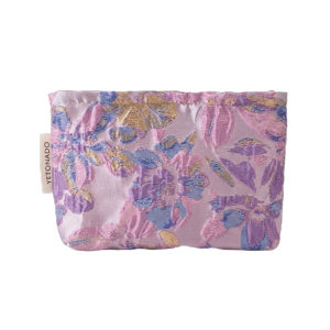 U85IS1 Large Capacity 3D Embossed Floral Makeup Bag Portable Polyester Storage Pouch Vintage Multi-size Travel Toiletry Organizer Outdoor