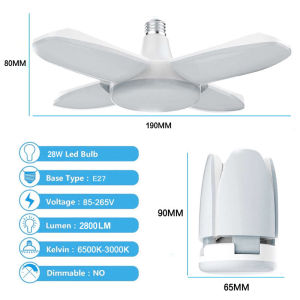 Bóng đèn led hình 4 cánh quạt siêu sáng 28W E27- bảo hành 1 năm