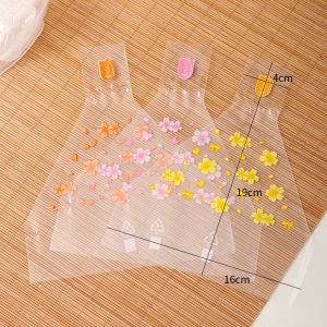 50 Lembar Kantong Plastik Onigiri Segitiga Bungkus Nasi - Wrapper Plastik Pembungkusan Nasi Onigiri Sushi Kue Roti