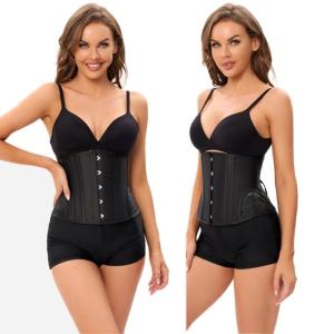 Womens Gothic Áo định hình eo Top underbust Cincher chịu lực cao thép xương đồng hồ cát ren-up Đai đeo giảm mỡ bụng