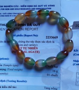 Vòng tay đá mã não tự nhiên đa sắc hợp tất cả các mệnh