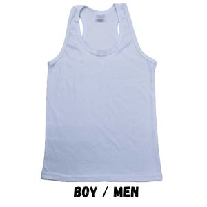 Singlet Lelaki Budak Dan Dewasa Size S-XL / Singlet Putih Lelaki Kanak-Kanak Dan Dewasa Size S-2XL / Singlet Lelaki