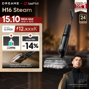 Dreame H16 Steam Máy hút bụi lau sàn không dây | làm sạch bằng hơi nước 200°C | lực hút cực đại 28.000Pa | BH 24 tháng