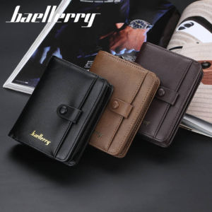 Personalized Name Zipper Coin Pocket Wallet for Men High Quality PU Leather Short Wallets Engraving Words Purse Gift for Him Men Fathers Day Anniversary Birthday
