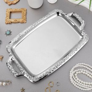 WININ Thép không gỉ Khay phục vụ bằng  loại  loại Phong cách cổ điển Khay đựng thức ăn Bền bỉ Kích thước lớn Khay trưng bày Sử dụng trong nhà bếp
