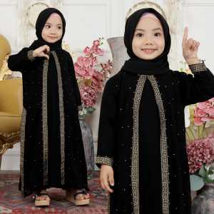 Baju Dress Gamis Abaya Turkey Hitam Dubai Style Renda Muslim Syari Anak Model Terbaru 2022 Perempuan Cewek Muslimah Anak 12 Tahun Set Jilbab Abaya Couple Ibu dan Anak Ym deFashion - Lazada