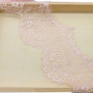 JIMEIXIAN01 3 thước Ruy băng viền ren Kết cấu mềm mại Họa tiết hoa Vải ren lông mi  Rộng 95cm Viền ren trang trí May váy