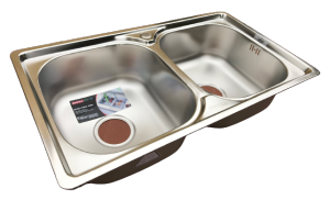 Chậu rửa bát Sơn Hà 2 hố cân giá rẻ S76S - Bảo hành 5 năm