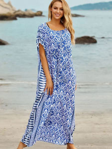 Beach Cover Up 2024 Pareo Sarong บิกินี่ Cover Up Robe De Plage Vestidos Playa ชุดว่ายน้ำ Cover Up ชุดว่ายน้ำผู้หญิง Maxi Dress