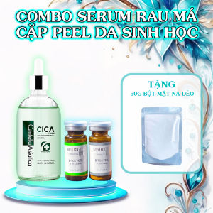Combo Peel Da & Phục Hồi Serum Rau Má Centella Và Cặp Tảo Peel Da Sinh Học Tặng 50g Mặt Nạ Dẻo