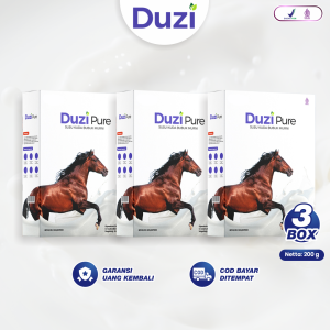 Duzi Pure - Susu Kuda Lombok Bubuk 100% Original 200 Gram 3 Box
