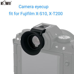 Kiwifotos Soft Silicone Long Camera Viewfinder Eyecup Eyepiece for Fuji Fujifilm XS20 XS10 XT200 X-S20 X-S10 X-T200 Camera with Hot Shoe Cap Function