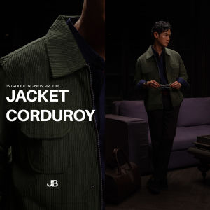 JB - Jacket Corduroy Green- Jaket Trucker Pria