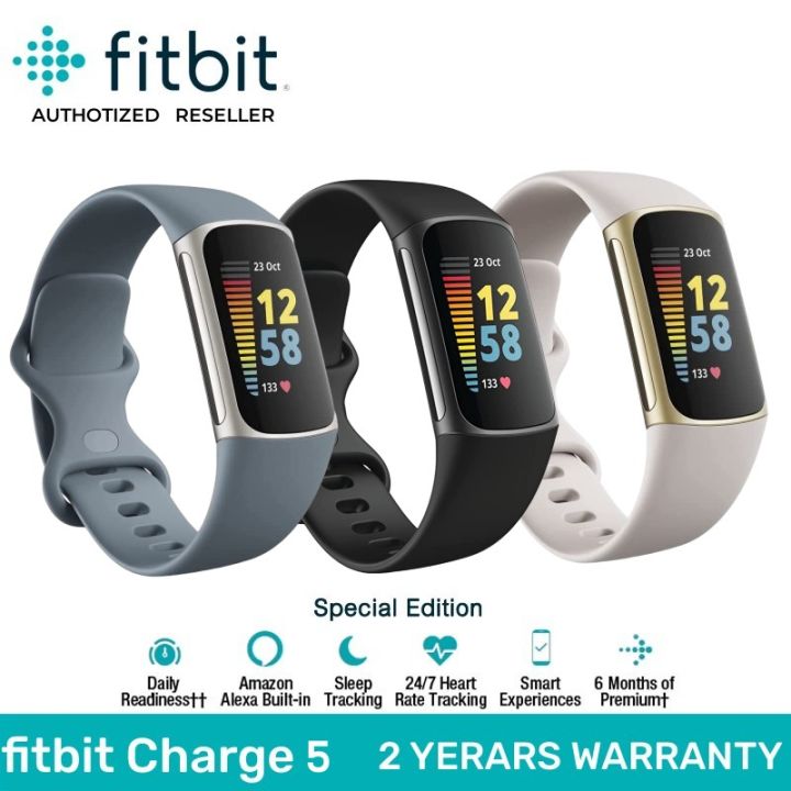 Lunar White Band Fitbit Luxe Fitness Tracker With 24/7 Heart Rate