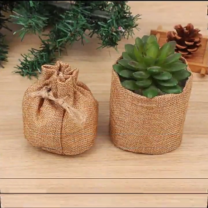 Vải lanh đa năng bao gồm túi Vải Lanh Tự nhiên sương giá bảo vệ bao tải với dây rút an toàn cho người trồng